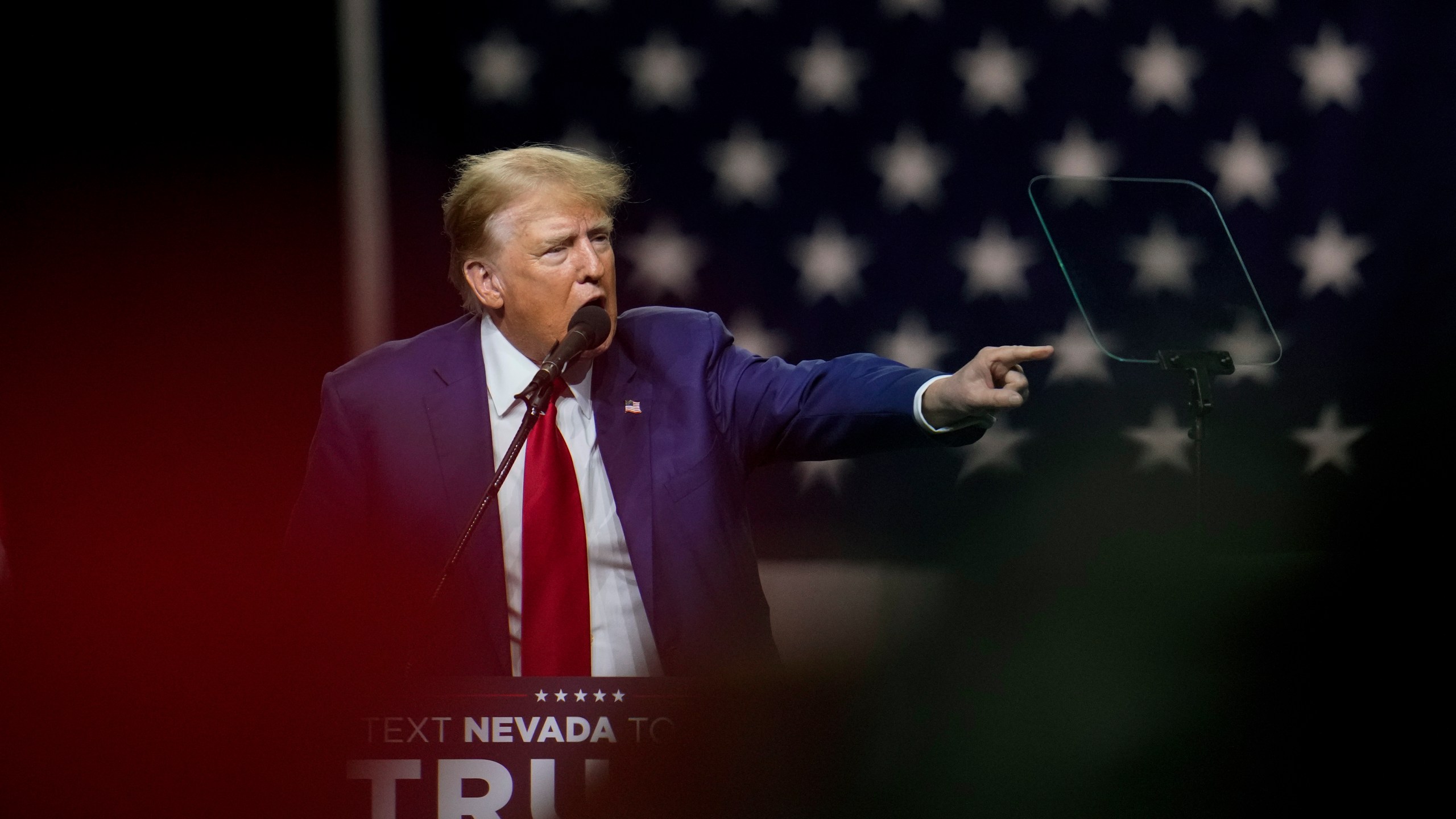 Former President Donald Trump speaks during a rally Sunday, Dec. 17, 2023, in Reno, Nev. (AP Photo/Godofredo A. Vásquez)